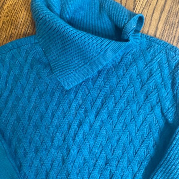 (3) Lands' End cable knit split cowl neck sweaters size M Tall women's - Picture 3 of 8